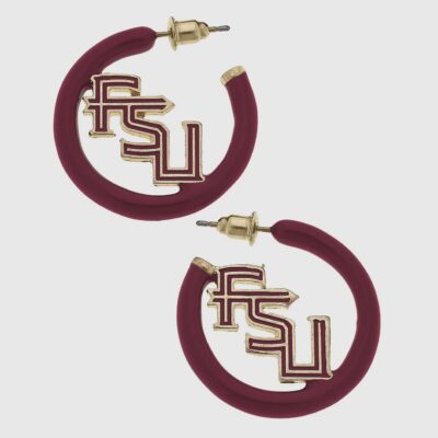 Florida State Seminoles Logo Hoop Earrings