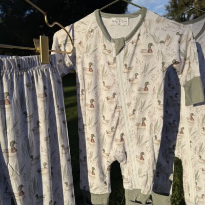 Duck Print Bamboo Pj Romper