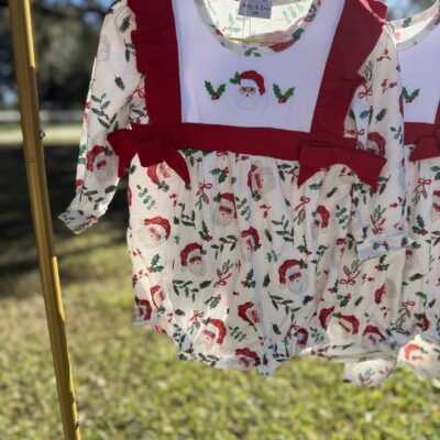 Santa & Holly Ruffle Bubble Romper