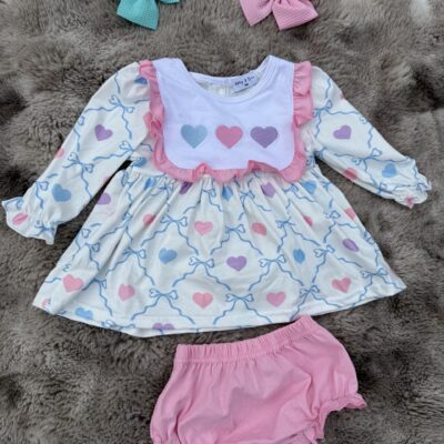 Sweet Hearts Ruffle Bloomer Set