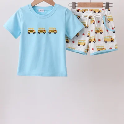 Back-to-School School Bus Short Set